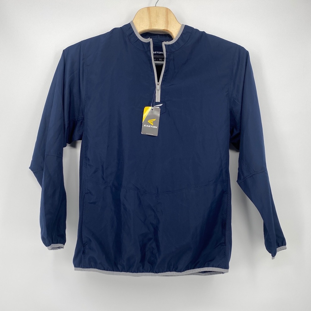 Easton M5 Cage Jacket XL Navy Grey Long Sleeve 1/4 Zip Baseball Training NEW
